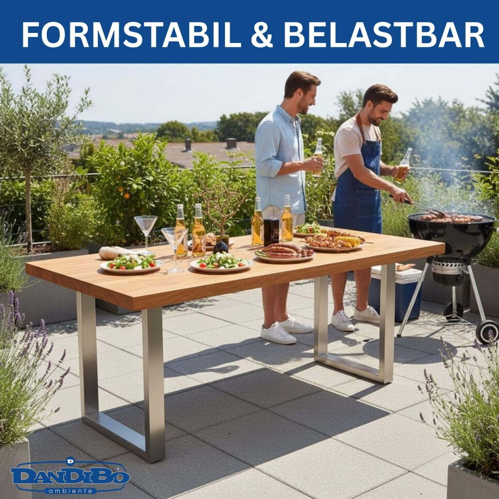 DanDiBo 2x Stainless Steel Table Legs 72 x 60 cm Table Frame Height-Adjustable 96673 Table Legs Furniture Legs Table Runners Dining Table Legs