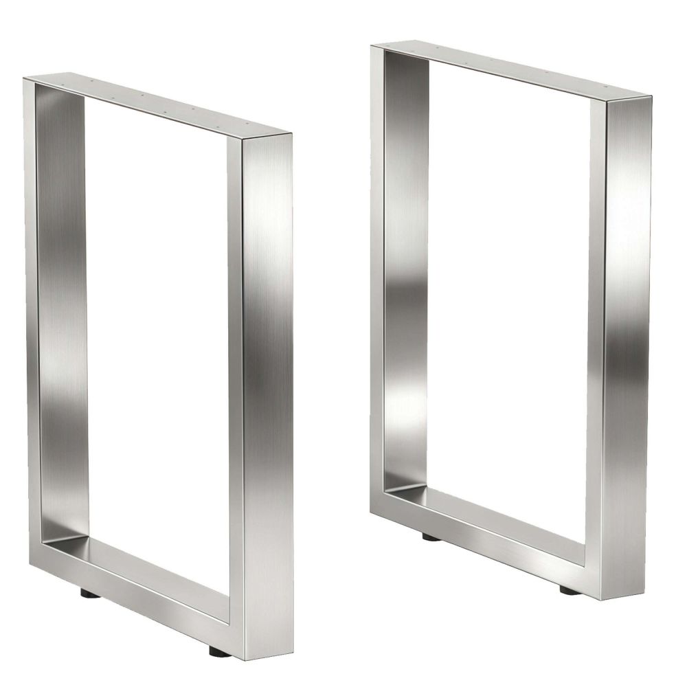 DanDiBo 2x Stainless Steel Table Legs 72 x 70 cm Table Frame Height-Adjustable 96672 Table Legs Furniture Legs Table Runners Dining Table Legs