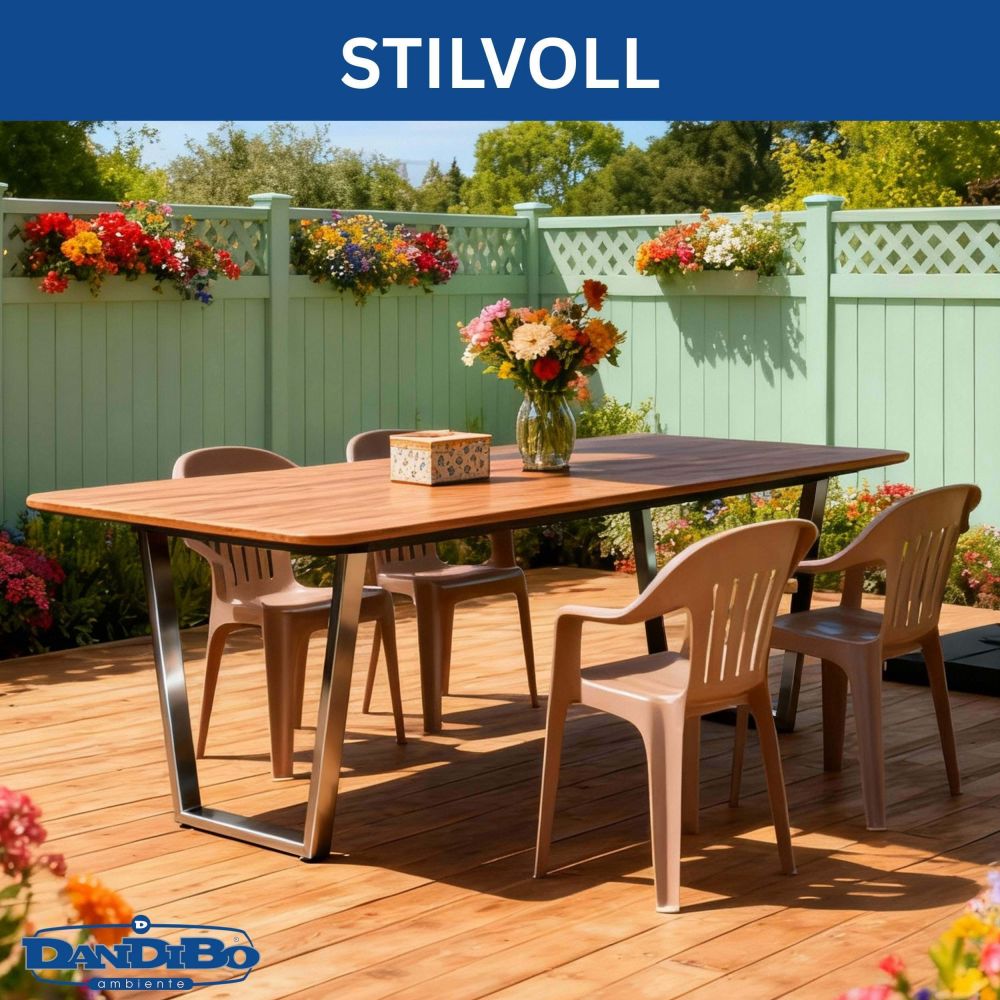 DanDiBo 2x Tischbeine Edelstahl 72 x 72 cm Tischgestell Höhenverstellbar 96679 Tischfüße Möbelfüße Tischkufen Esstisch Beine