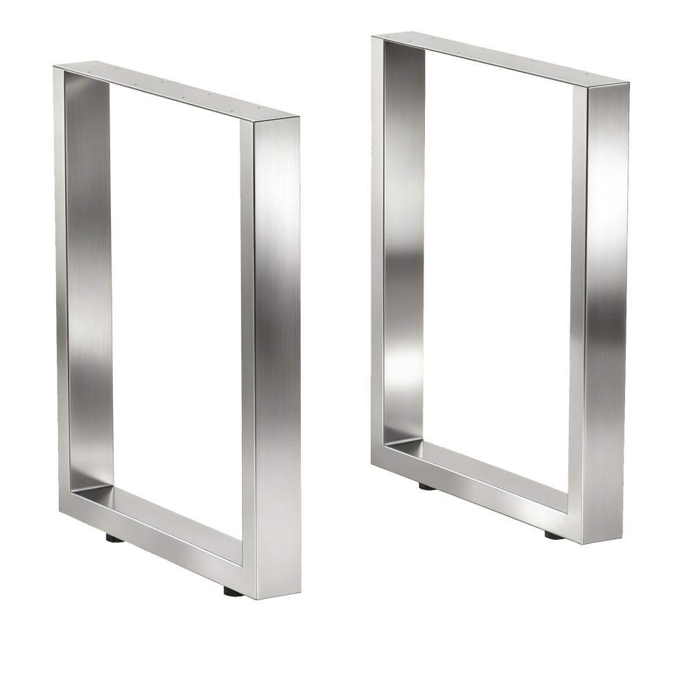 DanDiBo 2x Stainless Steel Table Legs 72 x 80 cm Table Frame Height-Adjustable 96671 Table Legs Furniture Legs Table Runners Dining Table Legs