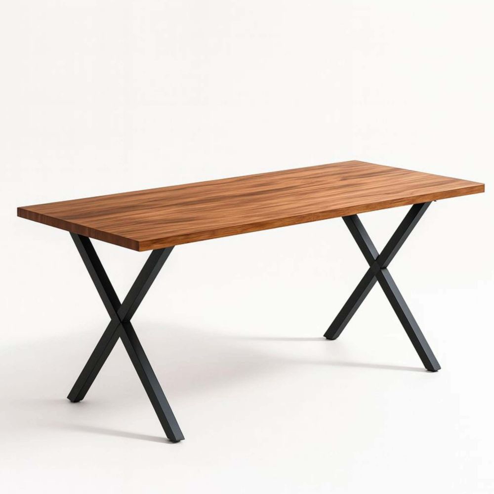 DanDiBo 2x Metal Table Legs Black 72 x 68 cm Table Frame Height Adjustable 96667 Table Legs Furniture Legs Table Runners Dining Table Legs