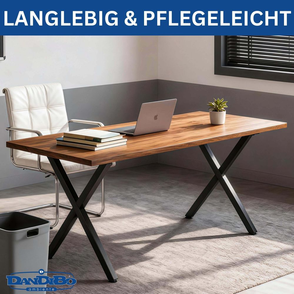 DanDiBo 2x Metal Table Legs Black 72 x 68 cm Table Frame Height Adjustable 96667 Table Legs Furniture Legs Table Runners Dining Table Legs