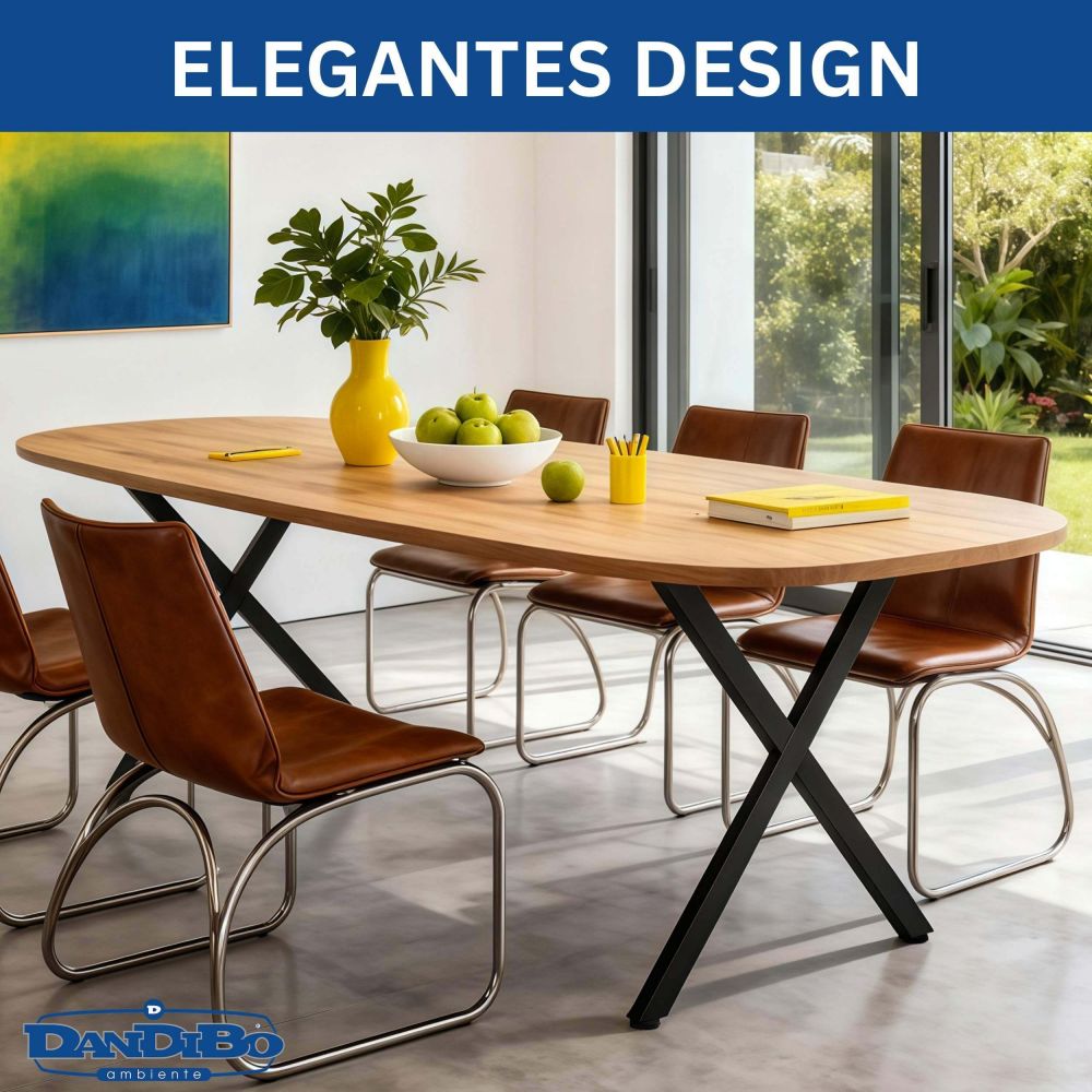 DanDiBo 2x Metal Table Legs Black 72 x 68 cm Table Frame Height Adjustable 96667 Table Legs Furniture Legs Table Runners Dining Table Legs