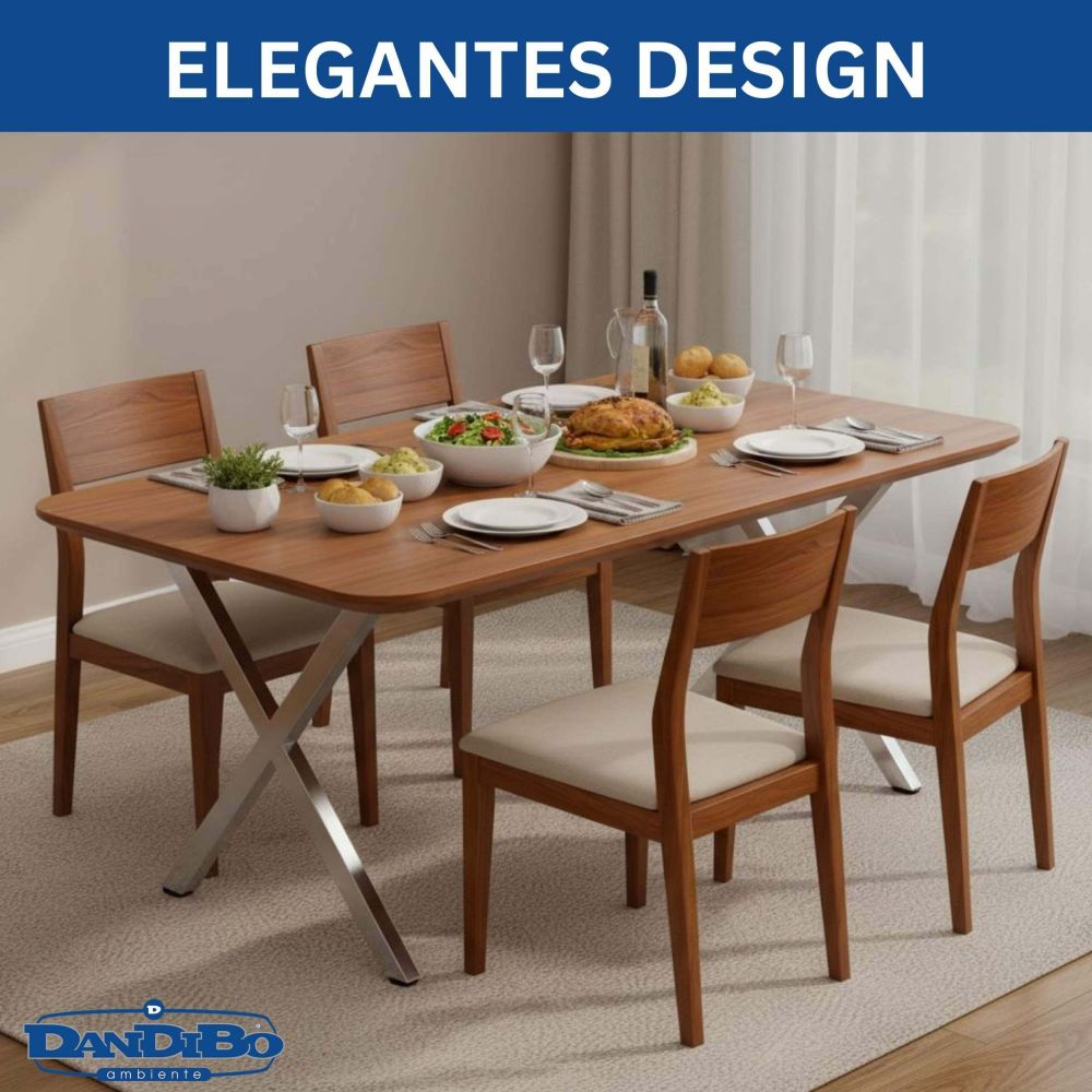 DanDiBo 2x Tischbeine Edelstahl 72 x 68 cm Tischgestell Höhenverstellbar 96678 Tischfüße Möbelfüße Tischkufen Esstisch Beine