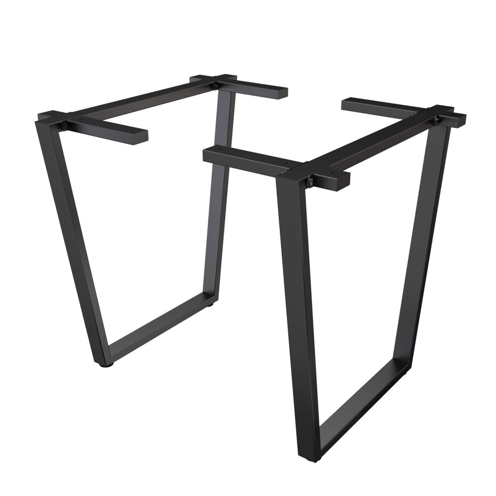 DanDiBo 2x Tischbeine Metall Schwarz 72 x 72 cm Tischgestell Höhenverstellbar 96668 Tischfüße Möbelfüße Tischkufen Esstisch Beine