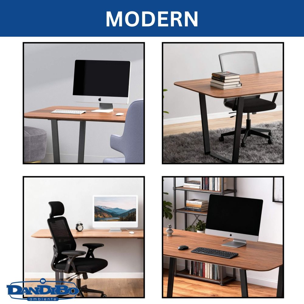 DanDiBo 2x Tischbeine Metall Schwarz 72 x 72 cm Tischgestell Höhenverstellbar 96668 Tischfüße Möbelfüße Tischkufen Esstisch Beine