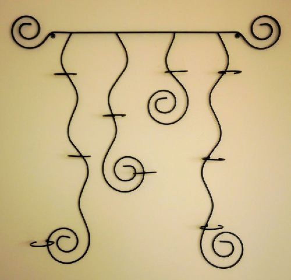 Wandteelichthalter Lysa Schwarz Wandkerzenhalter Metall 74cm Teelichthalter