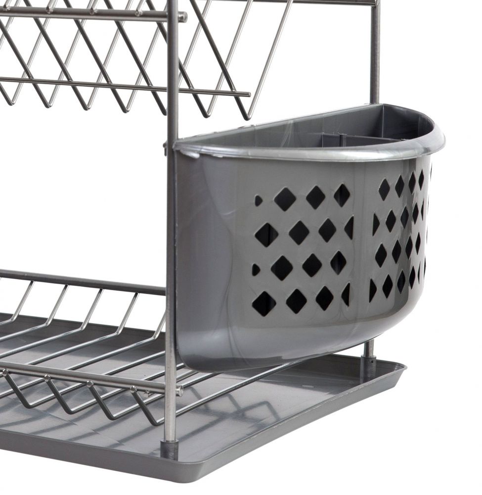 DanDiBo draining rack crockery 2 tiers draining rack 93870 draining basket draining rack draining tray dish drainer with coaster and cutlery basket