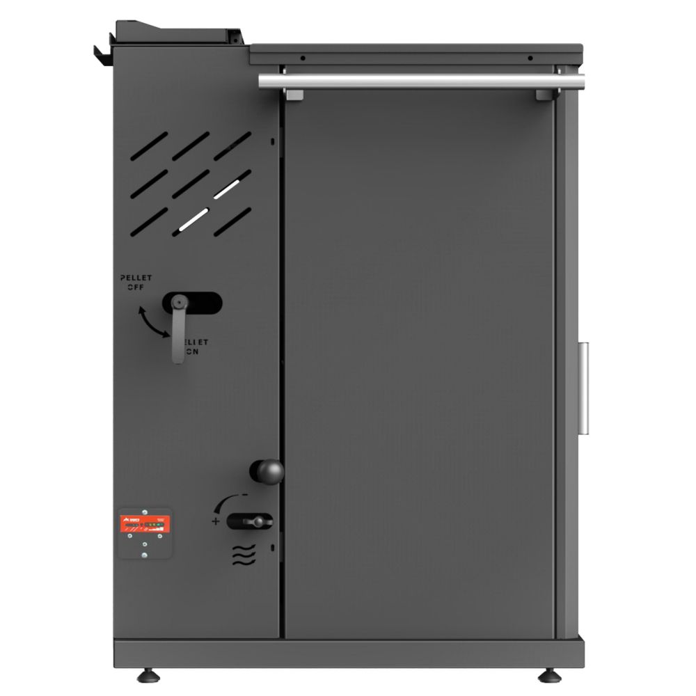 Babas Saphire Hybridofen Pellets und Holz Kombiofen Kaminofen mit Backfach und Herdplatte 10 kW Pelletofen ohne Strom Holzofen Holz Ofen Kamin