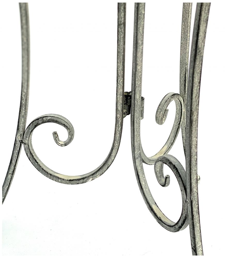 DanDiBo Beistelltisch Metall Rund Garten Grau Antik 96113 Tisch H-70cm D-40 cm Gartentisch Bistrotisch Bartisch