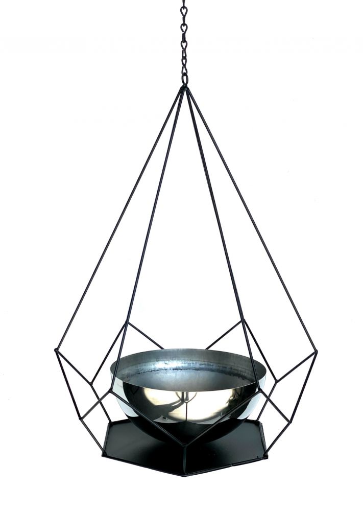 DanDiBo hanging basket indoor metal wall hanging plants 76 cm 96095 L with pot 6 corners plant hanger flower hanger pot hanger flowers flower pot hanger hanging pot