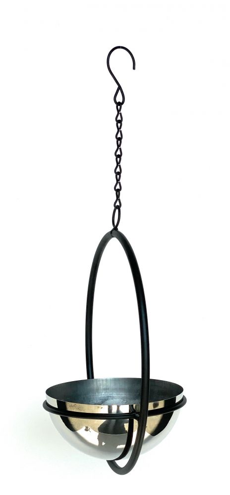 DanDiBo Blumenampel Innen Metall Wand Hängepflanzen 43 cm 96087 S mit Topf Silber Pflanzenhänger Blumenhänger Topfhänger Blumen Blumentopfhänger Hängetopf