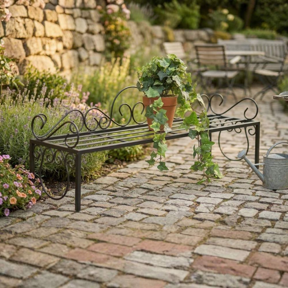 DanDiBo Blumenbank Outdoor/ Indoor Kräuterregal Balkon 75cm Mi Wetterfest Blumenregal Blumenständer Blumentreppe Pflanzentreppe Pflanzenständer