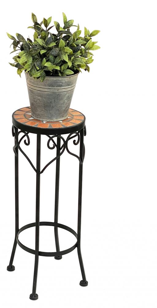 Blumenhocker Merano 46cm Mosaik 12011 Blumenständer Hocker Rund Beistelltisch