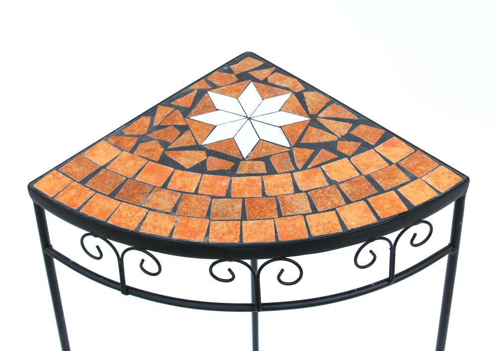 Blumenhocker Merano Mosaik 12013 Blumenständer 62cm Hocker Eckregal Tisch Blumensäule