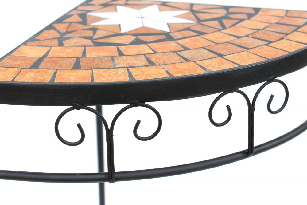Blumenhocker Merano Mosaik 12013 Blumenständer 62cm Hocker Eckregal Tisch Blumensäule
