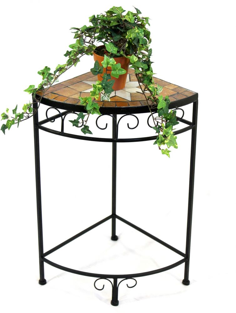 Blumenhocker Merano Mosaik 12013 Blumenständer 62cm Hocker Eckregal Tisch Blumensäule
