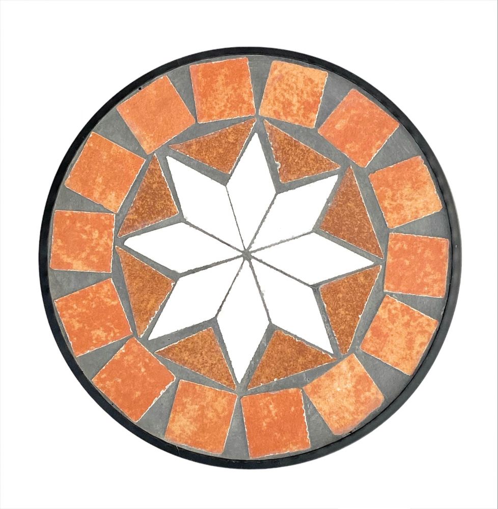Blumenhocker Merano Mosaik 12014 Blumenständer 20cm Hocker Rund Beistelltisch