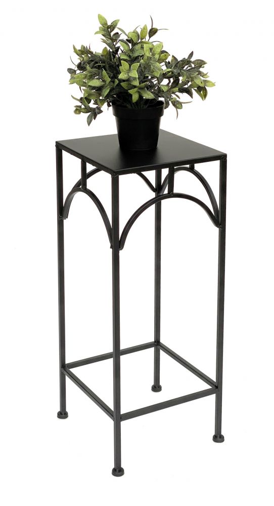 DanDiBo Flower Stool Metal Black Angular 60 cm Flower Stand 96132 M Side Table Flower Column Modern Plant Stand Plant Stool