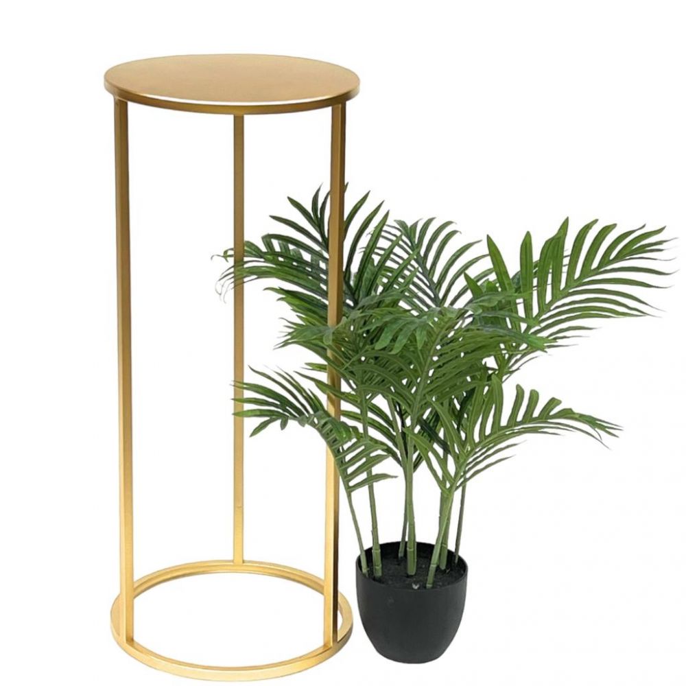 DanDiBo Blumenständer Metall Gold Rund 96510L 70 cm Set Pflanzenständer Blumenhocker Beistelltisch Blumensäule Modern Pflanzenhocker
