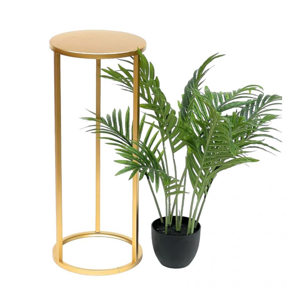 DanDiBo Blumenständer Metall Gold Rund 96510M 60 cm Set Pflanzenständer Blumenhocker Beistelltisch Blumensäule Modern Pflanzenhocker