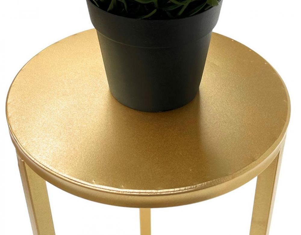DanDiBo Metal Plant Stand Gold Round 96510 S 50 cm Set Plant Holder Flower Stool Side Table Flower Column Modern Plant Stand