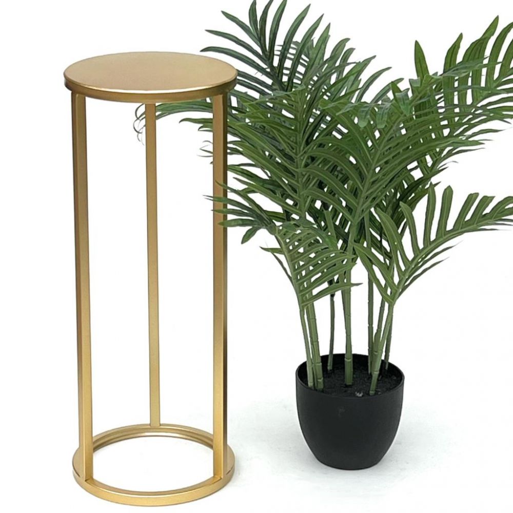 DanDiBo Metal Plant Stand Gold Round 96510 S 50 cm Set Plant Holder Flower Stool Side Table Flower Column Modern Plant Stand