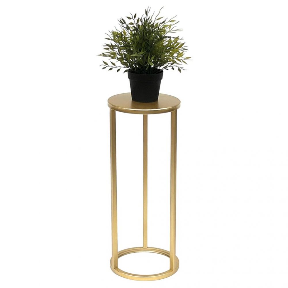 DanDiBo Metal Plant Stand Gold Round 96510 S 50 cm Set Plant Holder Flower Stool Side Table Flower Column Modern Plant Stand