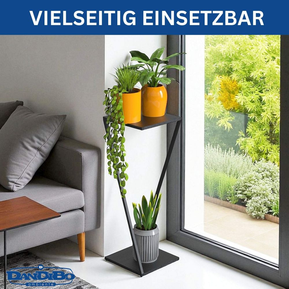 DanDiBo plant stand metal black square 80 cm 96641 side table high flower stool plant stand modern design