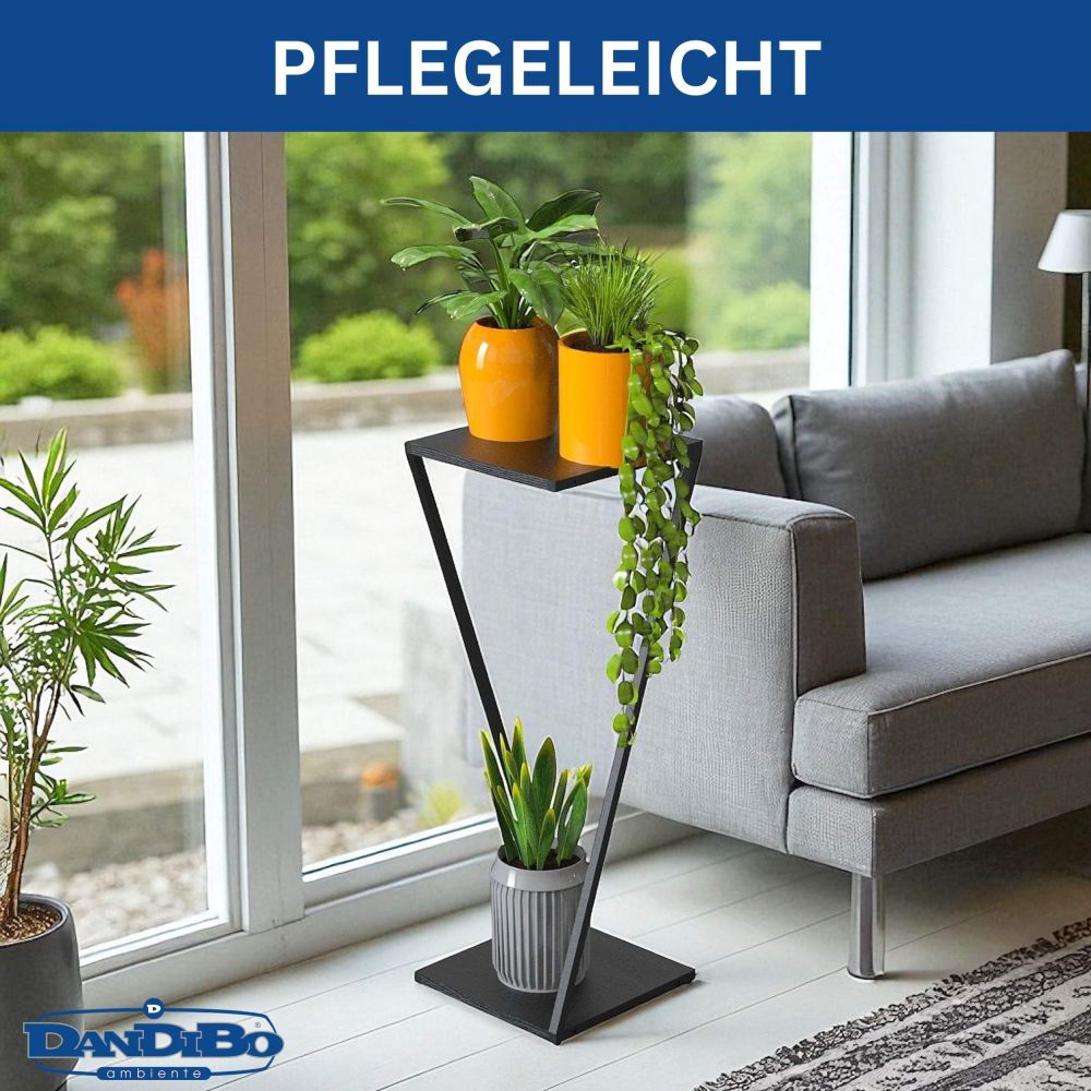 DanDiBo plant stand metal black square 80 cm 96641 side table high flower stool plant stand modern design