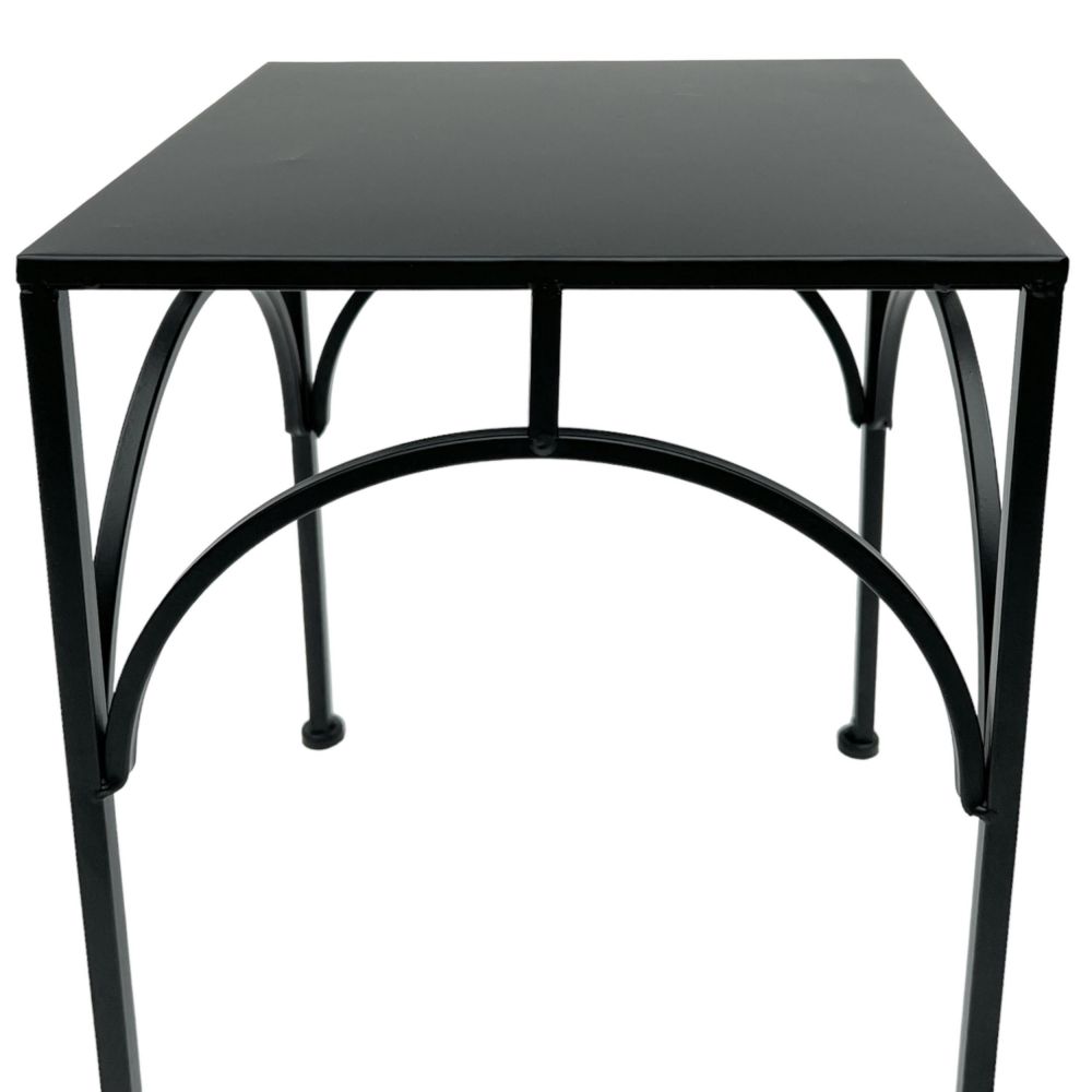 DanDiBo Blumenständer Metall Schwarz Eckig 96449 L 38 cm Pflanzenständer Blumenhocker Beistelltisch Blumensäule Modern Pflanzenhocker