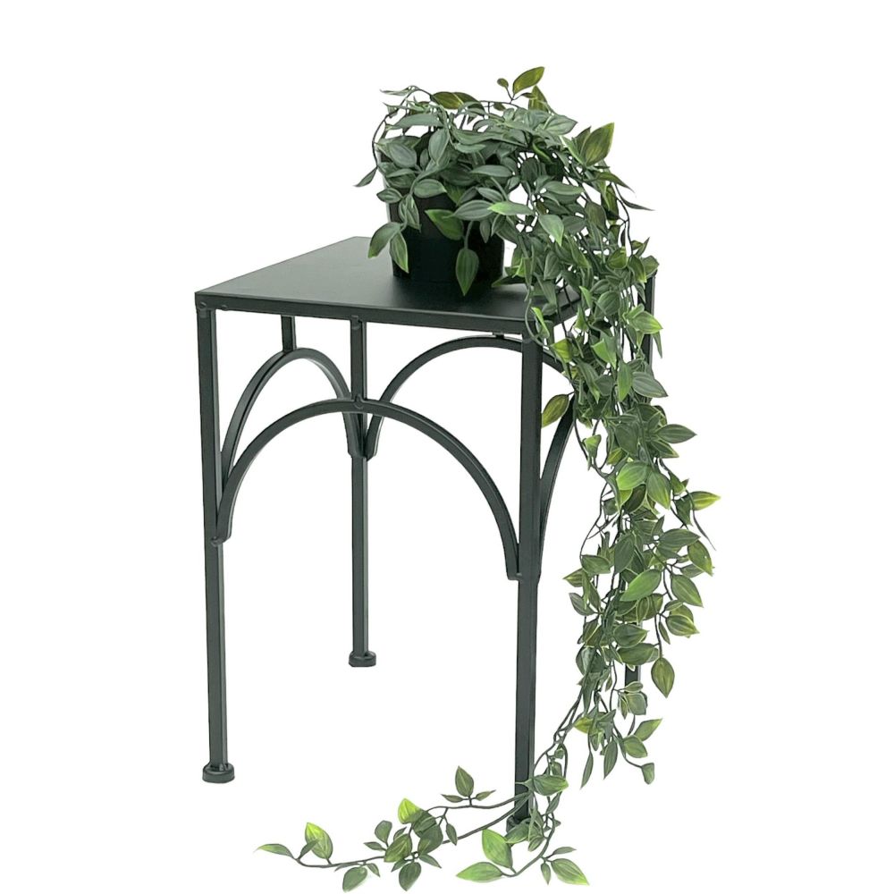 DanDiBo Blumenständer Metall Schwarz Eckig 96449 M 33 cm Pflanzenständer Blumenhocker Beistelltisch Blumensäule Modern Pflanzenhocker
