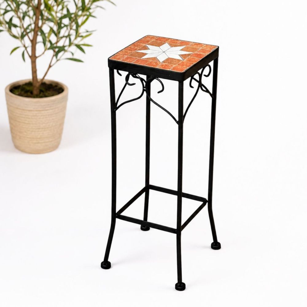 DanDiBo Mosaic Square Plant Stand 12012 S Outdoor Flower Stand Side Table Plant Stool