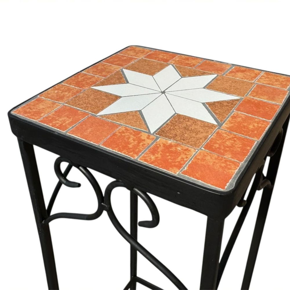 DanDiBo Mosaic Square Plant Stand 12012 S Outdoor Flower Stand Side Table Plant Stool