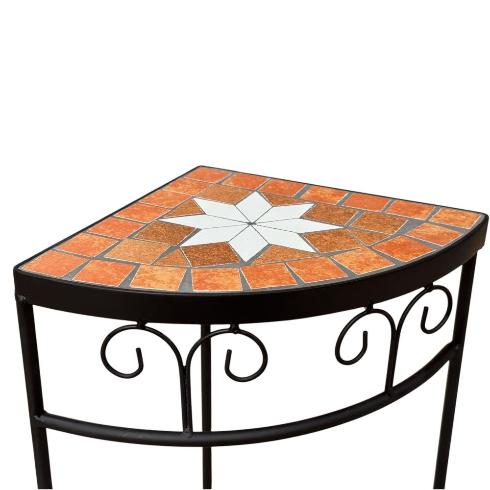DanDiBo Mosaic Plant Stand Square 12013 S Outdoor Plant Stand 41 cm Flower Stool Outdoor Side Table Plant Stool