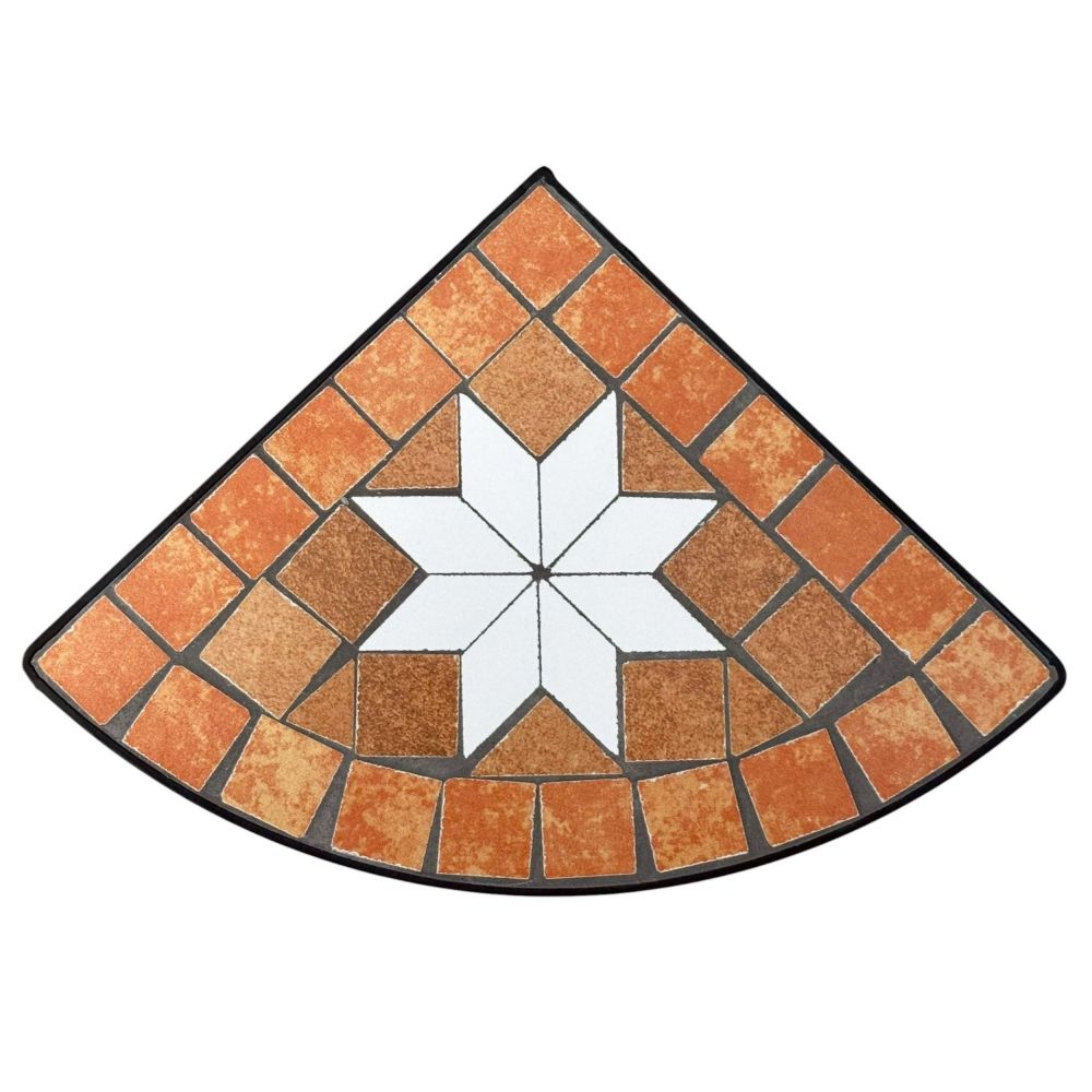 DanDiBo Mosaic Plant Stand Square Set of 2 12013 Outdoor Plant Stand 41 cm / 52 cm Flower Stool Outdoor Side Table Plant Stool Corner Shelf