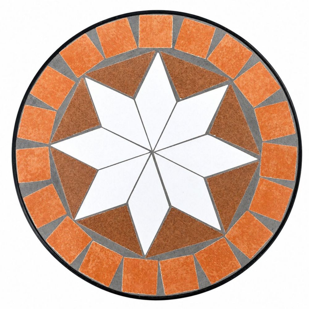 DanDiBo Mosaic Round Plant Stand 12014 L Outdoor Plant Holder Flower Stool Side Table Plant Stool