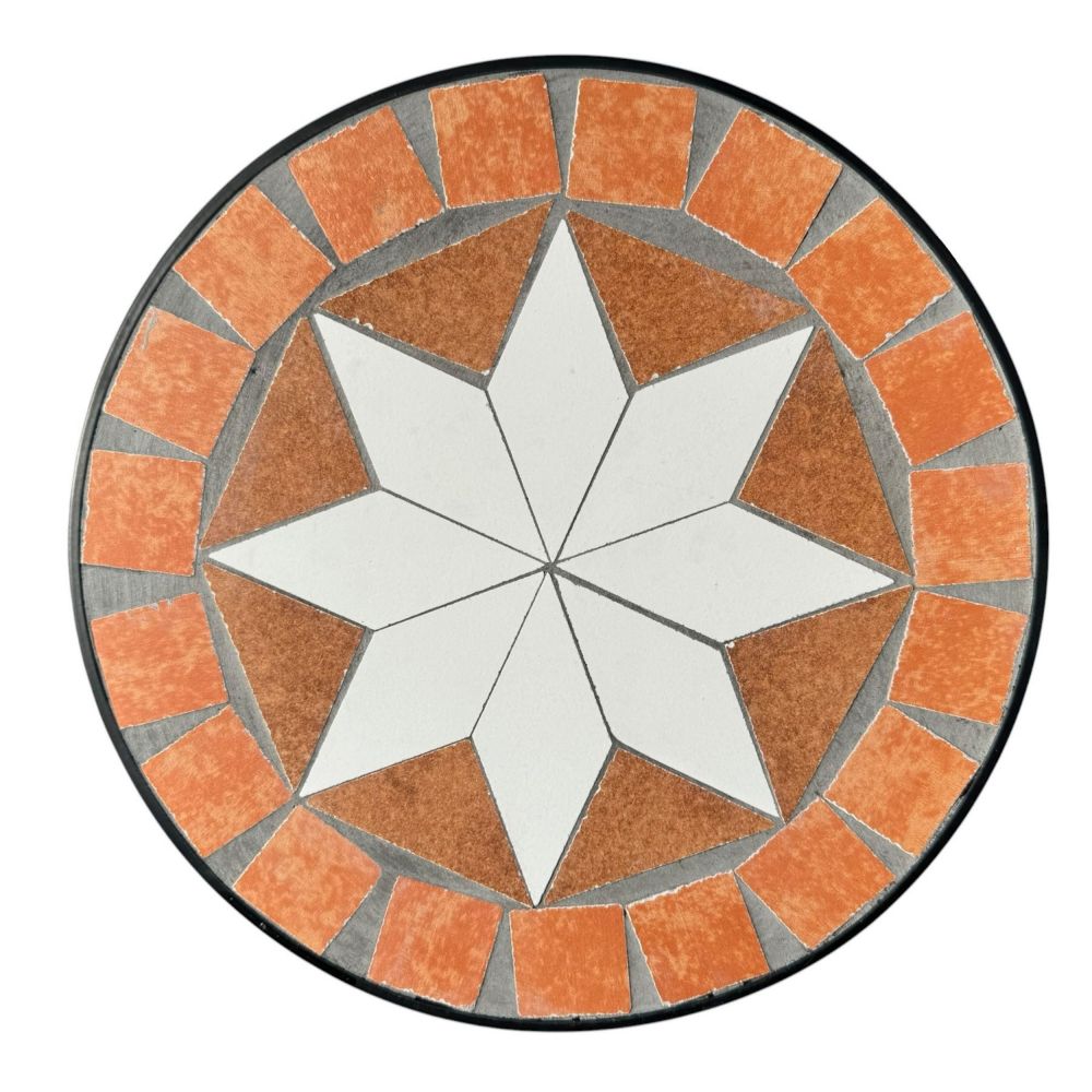 DanDiBo Round Mosaic Plant Stand Set of 3 12014 Plant Holder for Outdoor Use Flower Stool Outdoor Side Table Plant Stool