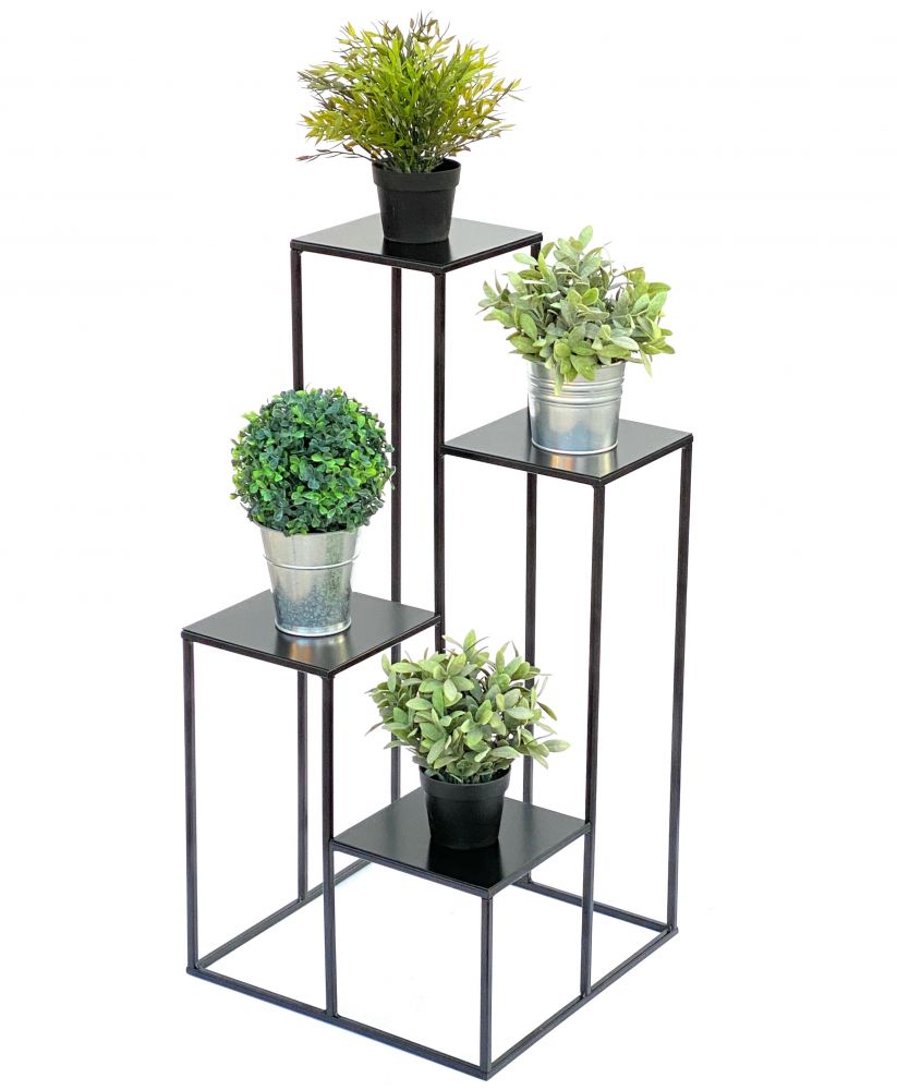DanDiBo Flower Staircase Metal Black 82 cm Plant Staircase Flower Stand 435 Flower Column Modern Plant Stand Flower Stool