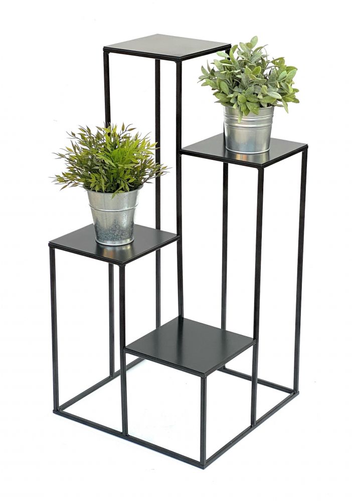 DanDiBo Flower Staircase Metal Black 82 cm Plant Staircase Flower Stand 435 Flower Column Modern Plant Stand Flower Stool