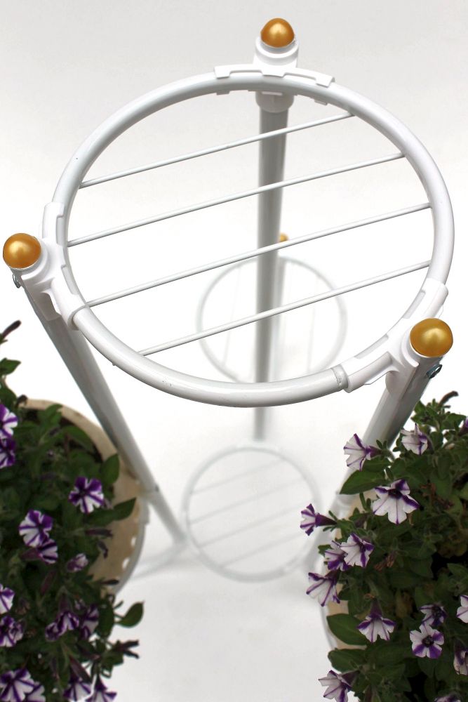 DanDiBo Blumentreppe Metall Weiß 93920 Pflanzenentreppe 81 cm Blumenregal Pflanzenständer Blumenständer