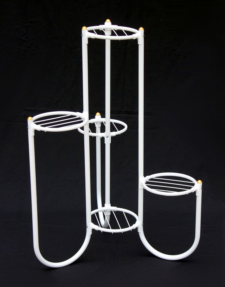 DanDiBo Blumentreppe Metall Weiß 93920 Pflanzenentreppe 81 cm Blumenregal Pflanzenständer Blumenständer