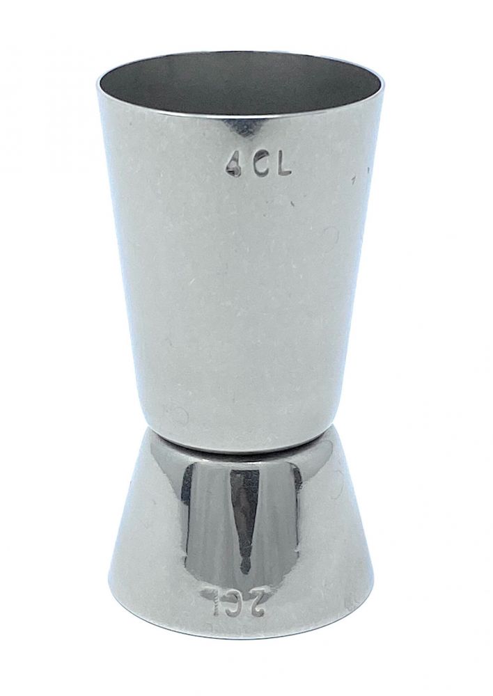 Jigger 2cl 4cl Doppelmessbecher 971 Messbecher Cocktail 20 ml 40 ml Edelstahl Barmaß Dosierer Alkohol Zertifikat Bar