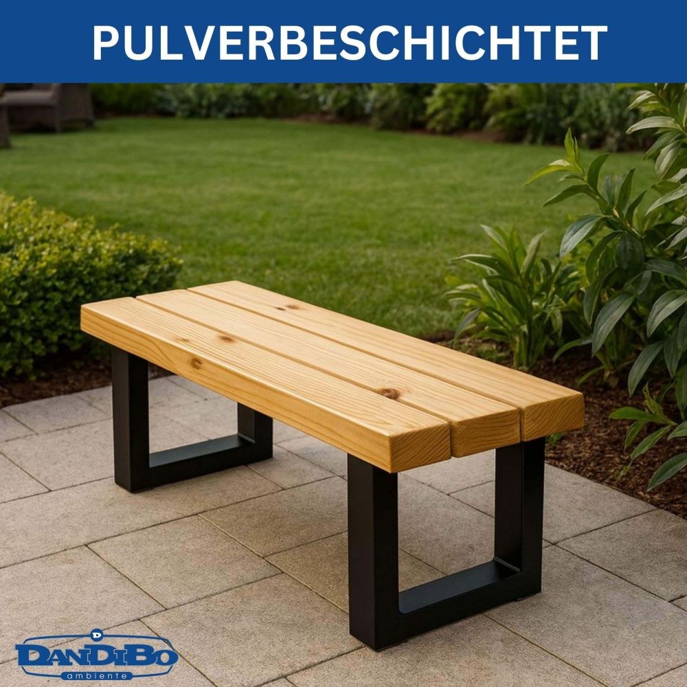 DanDiBo 2x Bankgestell Metall Schwarz 43 x 30 cm Bank Füße Bankbeine 96664 Bankkufen Couchtisch Tisch Beine Tischgestell