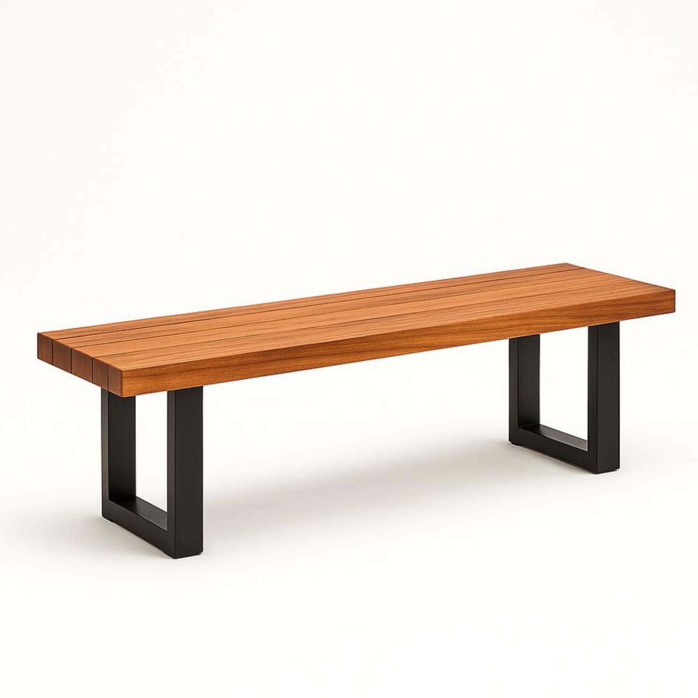 DanDiBo 2x Bankgestell Metall Schwarz 43 x 40 cm Bank Füße Bankbeine 96663 Bankkufen Couchtisch Tisch Beine Tischgestell