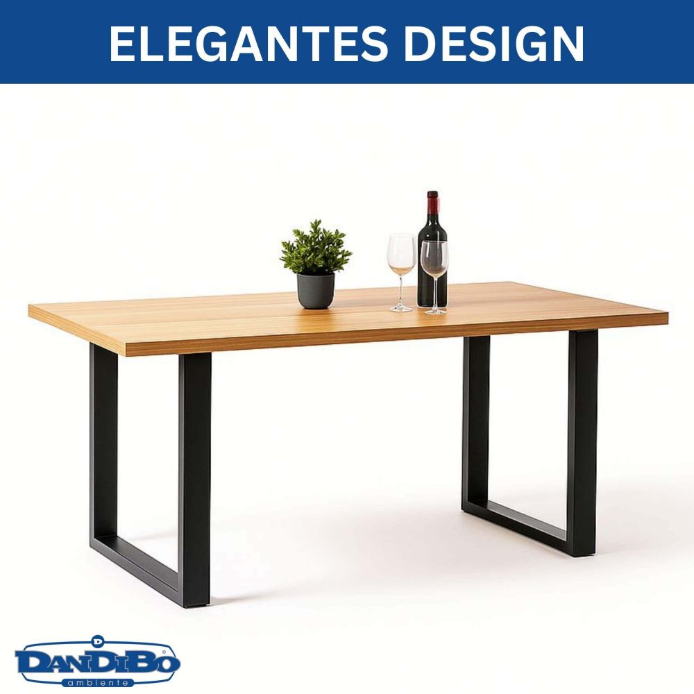 DanDiBo 2x Tischbeine Metall Schwarz 72 x 62 cm Tischgestell Höhenverstellbar 96662 Tischfüße Möbelfüße Tischkufen Esstisch Beine