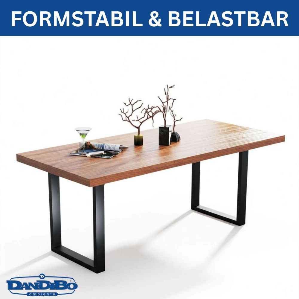 DanDiBo 2x Tischbeine Metall Schwarz 72 x 62 cm Tischgestell Höhenverstellbar 96662 Tischfüße Möbelfüße Tischkufen Esstisch Beine