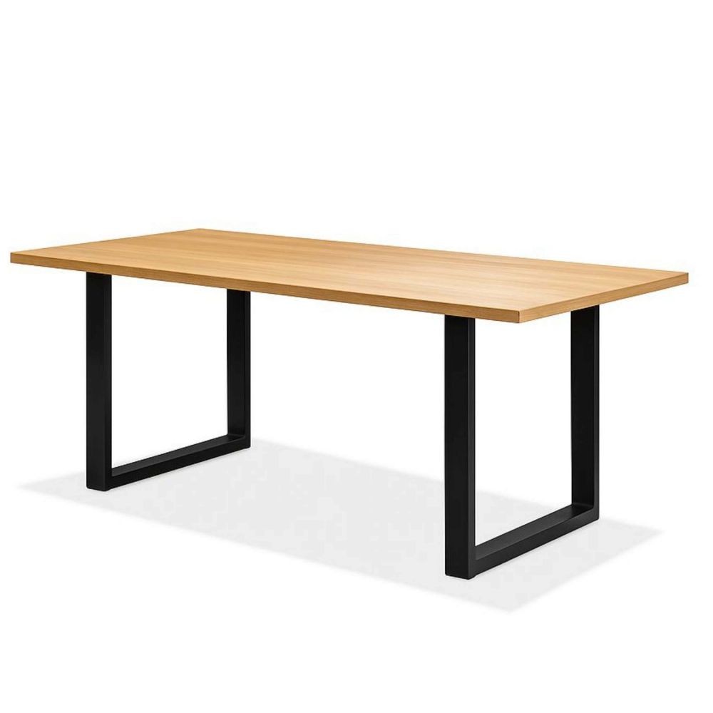 DanDiBo 2x Tischbeine Metall Schwarz 72 x 80 cm Tischgestell Höhenverstellbar 96660 Tischfüße Möbelfüße Tischkufen Esstisch Beine