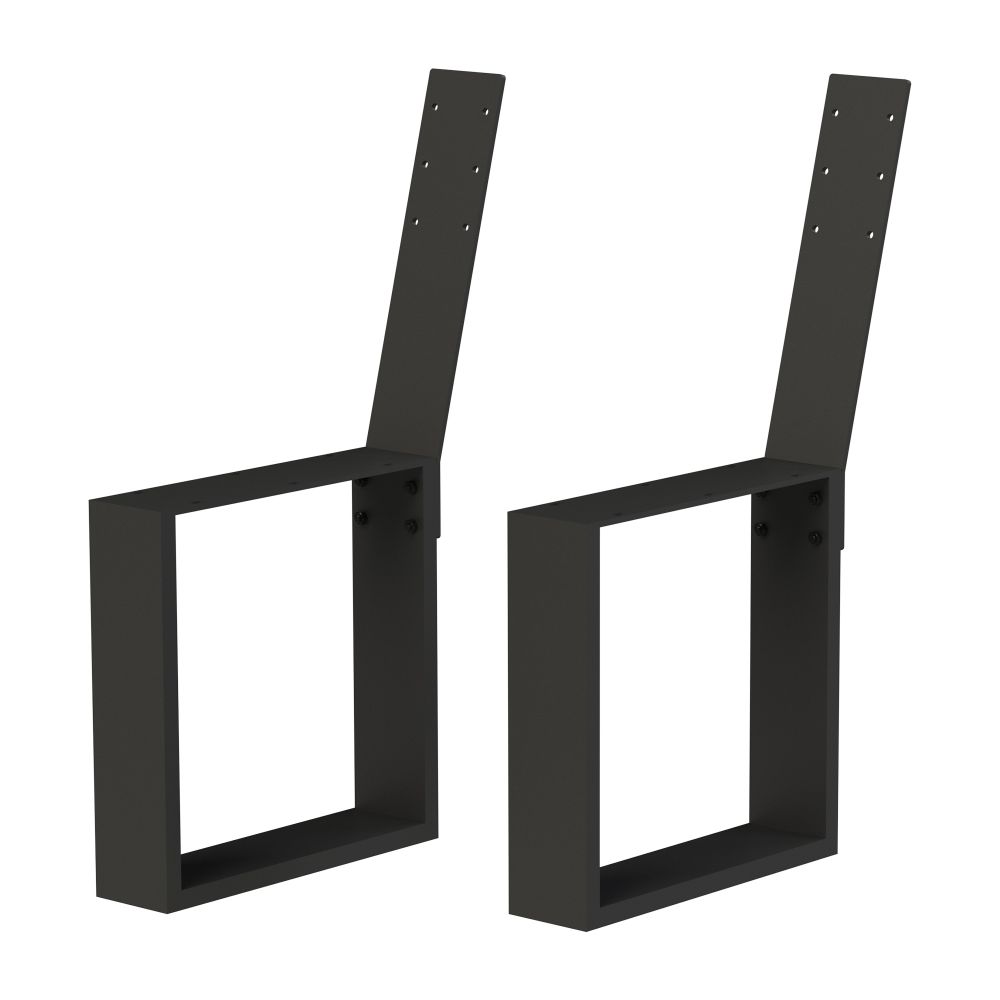 DanDiBo 2x bench legs metal black with backrest set Solid DIY bench feet 96478 Seat frame for garden bench Bench frame Robust Stable