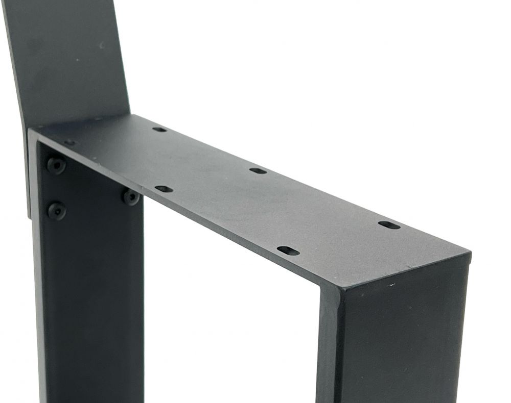 DanDiBo 2x Metal Bench Legs Black with Backrest Set Solid DIY Bench Feet 96478 Seat Frame for Garden Bench Robust and Stable